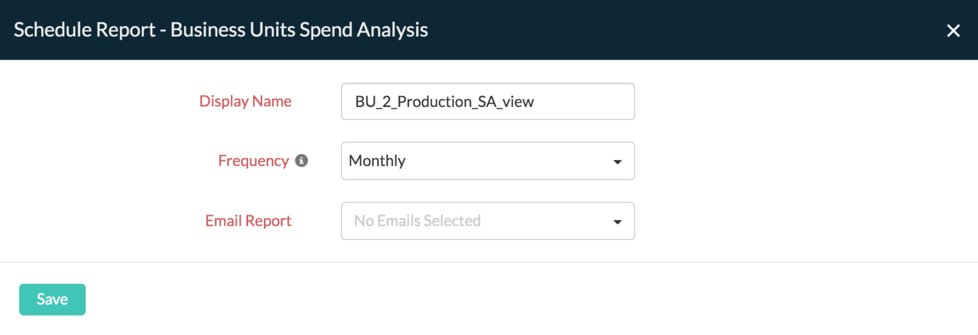 scheduled report