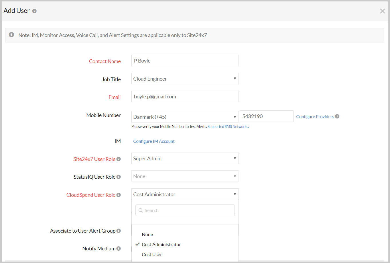 Allow complete access to a new user by assigning the administrator role