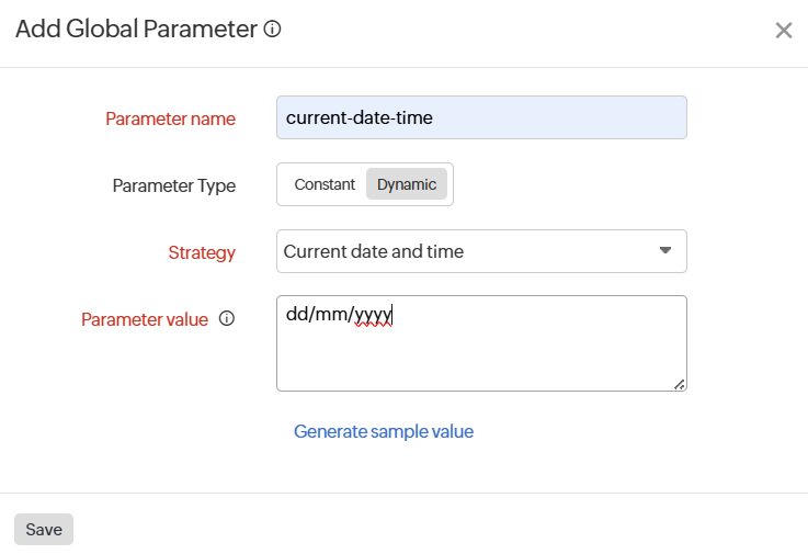 Global Parameters - Dynamic 